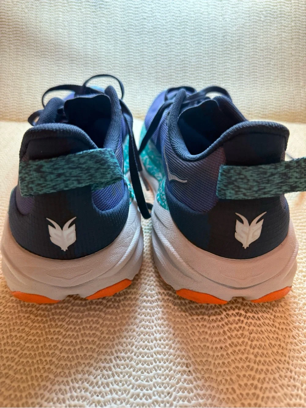 Hoka Speedgoat 6 Trail Running Shoes in Navy, Teal & Orange 9/5B